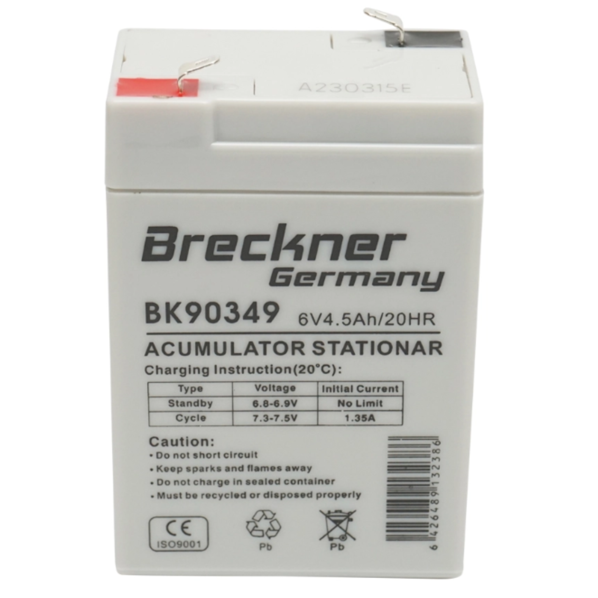 BATERIE/ ACUMULATOR CU GEL 6V 4.5Ah 70x47x101x107MM